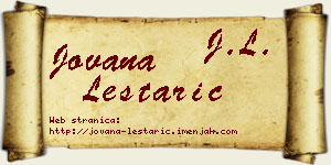 Jovana Leštarić vizit kartica